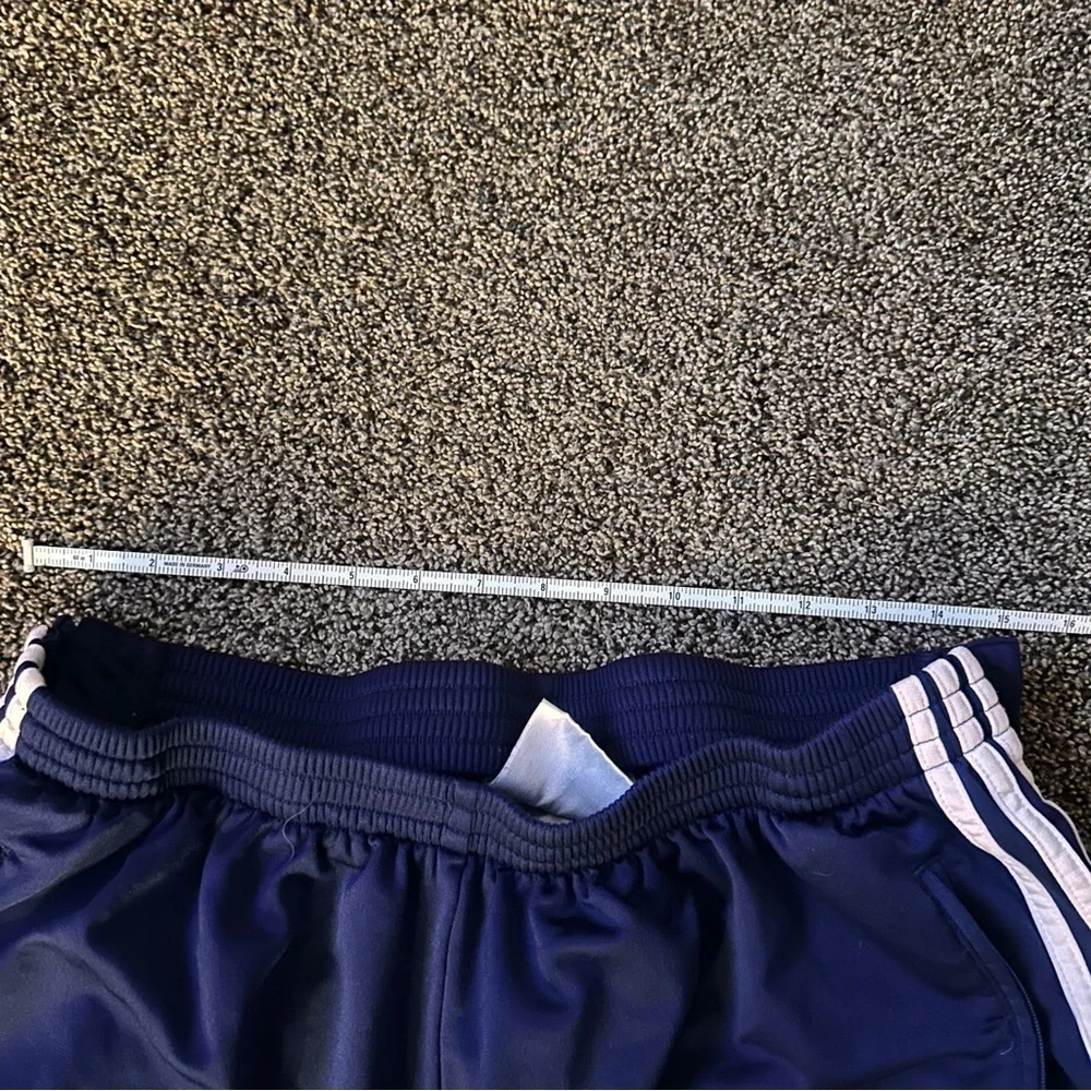 Vintage Adidas Mens Blue /White Stripe Basketball Joggers XXL Tear Away Warmups